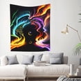 thumbnail image 2 of ZNDUO Colorful Neon Swirls Woman Art Pattern Wall Tapestry, Tapestries for Living Room Bedroom Dorm Classroom Office Decor 60x51 Inch, 2 of 8