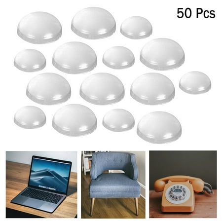 Clear Self Adhesive - 50Pc Self Adhesive Clear Feet Bumpers Round Stick Pads Laptop Cabinet Protection