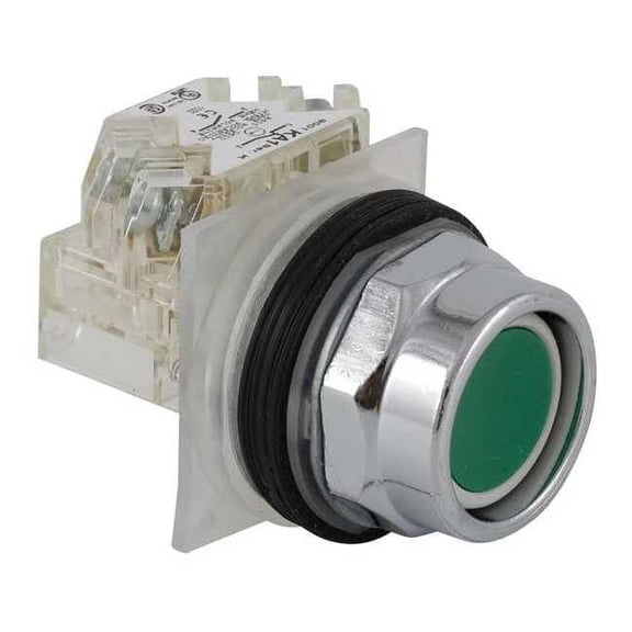 Schneider Electric Push Button Operator, 30 mm, 1NO, Green 9001KR2GH5