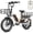 White, variant on Jasion Kago 120-Mile Electric Bike for Adults with App Connectivity, 52V 40Ah Dual Battery, 28 MPH, 20" Fat Tire Commuter Cargo E-Bike, 350 lb Payload, White