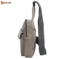 thumbnail image 4 of Spencer Men's Casual Crossbody Bags Canvas One Shoulder Backpack Mini Chest Pack Fashion Shoulder Sling Bag (8.7"*5.9"*2.0", Gray), 4 of 7