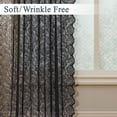 thumbnail image 4 of 2 Panels Flower Lace Curtains, Floral Semi-Sheer Curtains for Living Room and Bedroom, 4 of 5