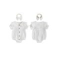 thumbnail image 2 of Miaouyo Baby Girls 2 Piece Outfits Adorable Solid Color Short Sleeve Doll Collar Romper and Headband Set, 2 of 9