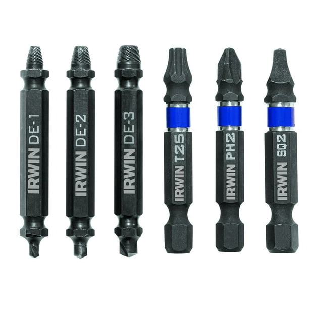 Juego de brocas para extractores de tornillos IRWIN IMPACT, 6 piezas