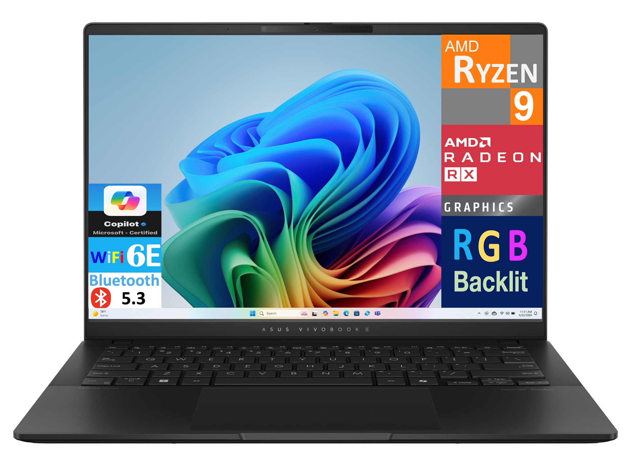ASUS Vivobook S 14 AI Powered Laptop 14.0in OLED 2.8K