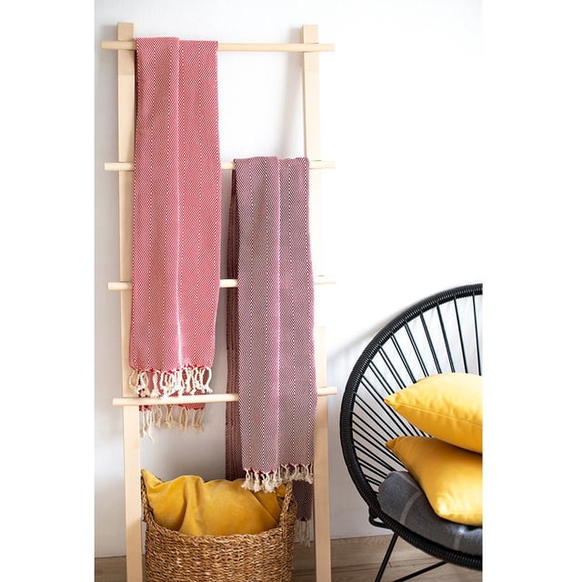 Couvertures en Coton Turc 100 % Tissées à la Main (Ensemble de 2)