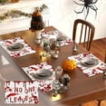 thumbnail image 1 of TIMIFIS Linen Placemat Halloween Graffiti Printing Placemat New Red Letter Linen Table Mat Border Home Table Decoration Insulation Mat Placemats Kitchen Gadgets, 1 of 5