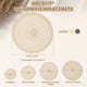 thumbnail image 2 of Uxcell 8 Pcs Manteles Individuales Redondos Tejidos, Mantel Lavable de 7 Pulgadas Resistente al Calor Decorativo para Mesa de Comedor de Cocina Encimera, Beige/Gris, 2 of 7