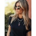 thumbnail image 3 of U7 Stainless Steel Patriotic Cross Necklace for Women Men Fashion American Flag Religious Christmas Jewelry Gift, 3 of 9
