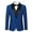 Dark Blue, variant on Men's Classic Lapel One-Button Regular Fit Solid Color Printed Blazer - Spring/Summer/Fall Wrinkle-Resistant Lightweight Jacket