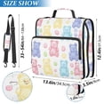 thumbnail image 2 of FORMRS Zipper Binder with Shoulder Strap 2-inch Ring 500 Sheet Capacity File Bag, Colorful Gummy Bears Pattern, 2 of 5
