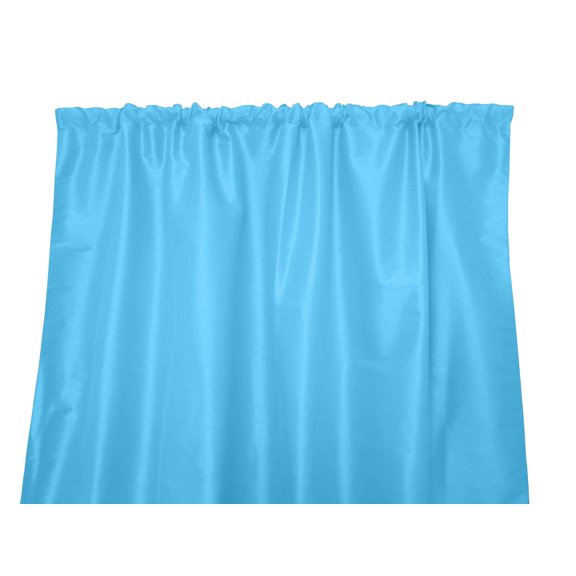 Faux Silk Solid Dupioni Window Curtain 56 Inch Wide Turquoise