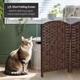thumbnail image 5 of Red Lantern 2 ft. Short Diamond Weave Fiber Folding Screen - Dark Mocha - 8 Panel, 5 of 7