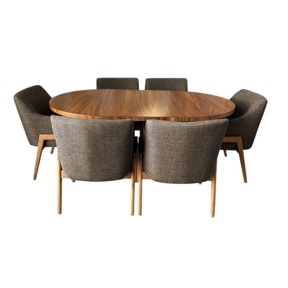 Comedor moderno de madera para 6 personas