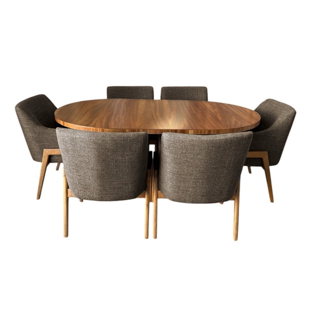 Comedor moderno de madera para 6 personas