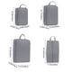 thumbnail image 2 of Juego de bolsas organizadoras de viaje impermeables grises, 4 piezas, doble capa, 2 of 7