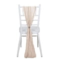 thumbnail image 6 of Balsa Circle 5 Nude Gauze Cheesecloth Cotton Chair Sashes Wedding Party Events Reception Decorations Supplies, 6 of 7