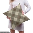 thumbnail image 5 of Ambesonne Brown Beige Fabric by the Yard Upholstery, Earthy Checkered Design, 1 Yard, Dark Tan and Pale Mustard, 5 of 5