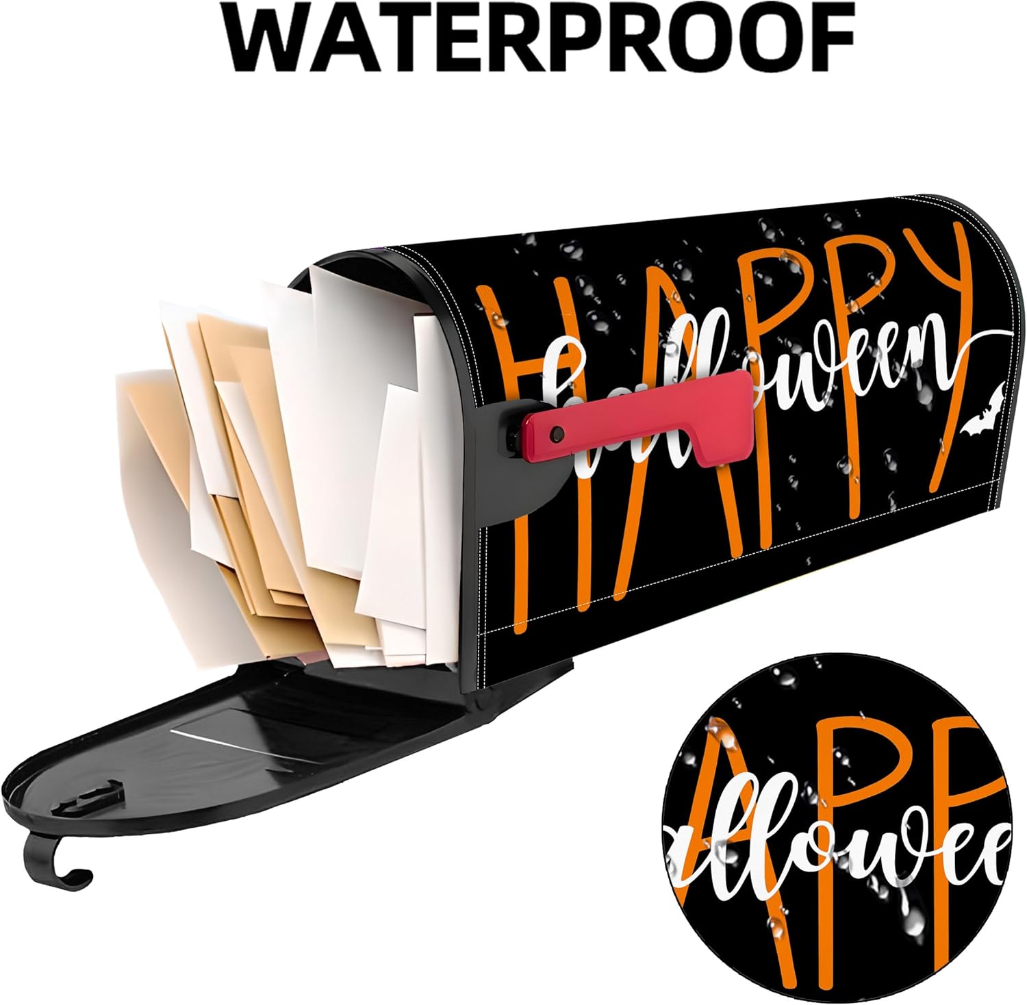 Magnetischer Briefkastenüberzug Halloween – Kürbisschloss Mit Mond & Fledermäusen
