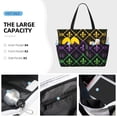 thumbnail image 3 of Daiia Mardi Gra Geometric Beach Travel Bag - Water-Resistant Beach Bag, Lightweight Tote with 7 Pockets for Women and Men - Gym,Pool,Camping,Reusable Grocery Bag, 3 of 7