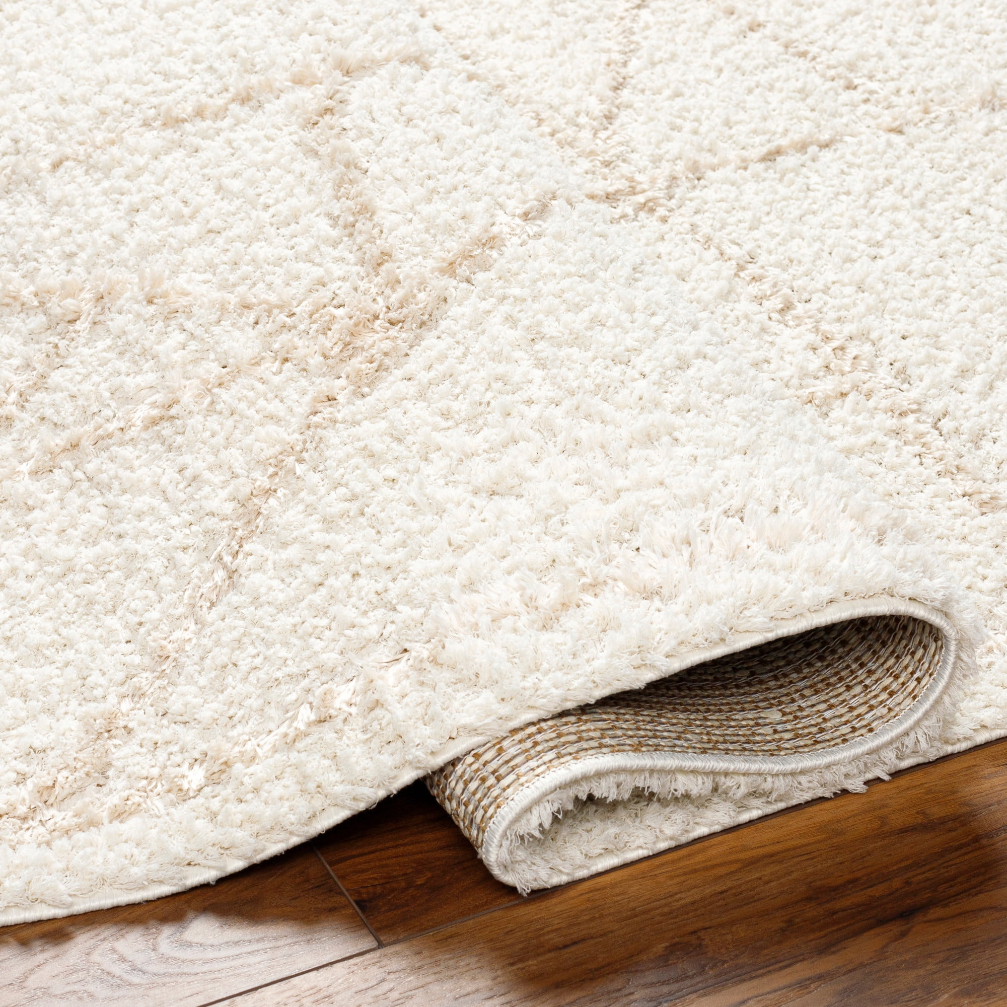Artistic Wavers Maryland Shag Area Rug, 5'3" x 7', Cream