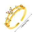 thumbnail image 5 of Fiudx Anillo de Circonita Cúbica, Elegante y Ajustable, Cómodo para Cualquier Ocasión, Regalo Ideal para Cumpleaños o Aniversarios, Perfecto para Hombres y Mujeres, Accesorio de Moda., 5 of 5