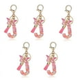 thumbnail image 1 of Pendentif pour Dames en Époxy Cristal Lettre Rose Mode Type J, 1 of 8