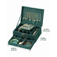 thumbnail image 5 of Estuche Xtellar Caja Organizador Joyero Joyas Joyería Aretes Retro Color Verde, 5 of 5