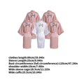 thumbnail image 3 of Elegant Silk Bride Robe With Black Letter Lettering Breathable Polyester For Wedding Morning Ceremony And Daily LoungeWear Multicolor, 3 of 4