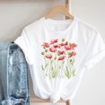 thumbnail image 1 of Camiseta con estampado Floral de flores de los 90 para mujer, ropa de calle de estilo de dibujos animados para mujer, camiseta estampada, camiseta gráfica para mujer Tan Jianjun unisex, 1 of 2