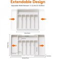 thumbnail image 6 of New Adjustable Cutlery Organizer - Upgraded Plastic Storage Tray with Dividers, Ideal for Organizing Spoons and Knife Drawers., 6 of 9