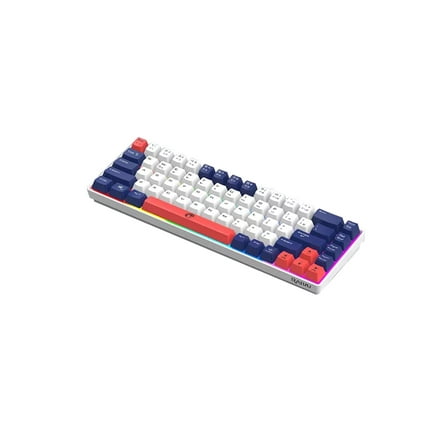 AKKHOO 68-Key Mini USB Wired Gaming Keyboard, in Multiple Colors, with RGB Lighting, Suitable for Windows PC Gamers, Desktop Computers and Laptops.