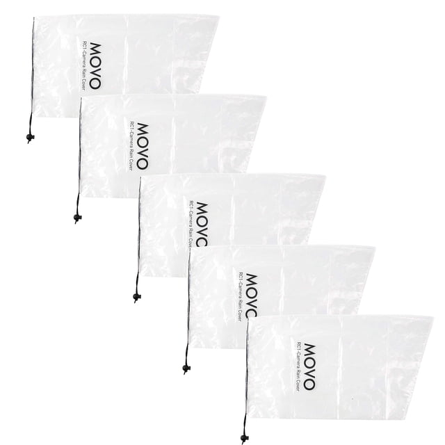 Movo (5 paquete) cubierta de lluvia transparente RC1 para cámara DSLR y lente de hasta 18 de largo