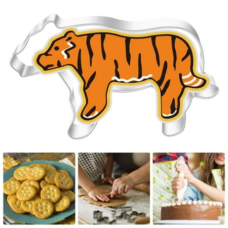 

Riguas 3Pcs Cookie Cutter Tiger Shape Baking Accessories Portable Cake Mold Biscuit Cutter for Bakery