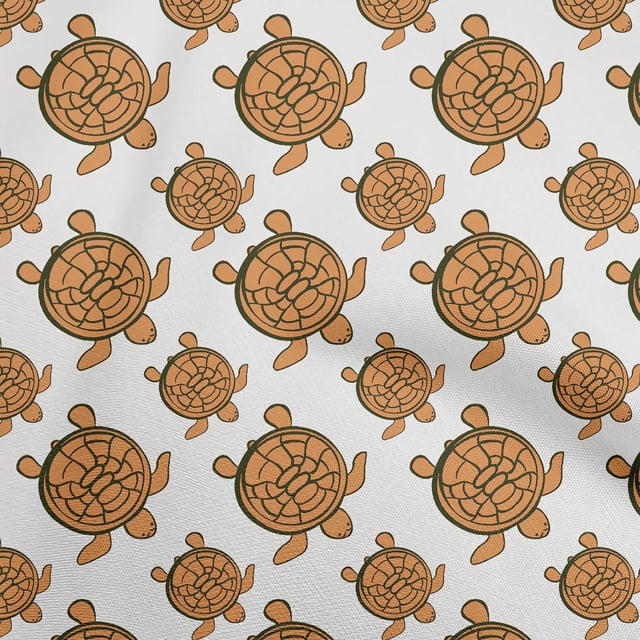 oneOone Polyester Lycra Rust Brown Fabric Nautical Craft Projects Decor Fabric Printed By The Yard 56 Inch Wide