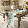 thumbnail image 5 of Fall Thanksgiving Table Runner, Navy Blue Pumpkins Green Eucalyptus Leaves Cotton Linen Farmhouse Table Decor for Home,Kitchen,Dining Room,Indoor,Outdoor,Small 13X36 Inches Sage Farmhouse Plaid, 5 of 7
