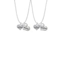 thumbnail image 2 of Delight Jewelry Silvertone I Tumble Heart Mother & Daughter Heart Necklaces (Set of 2), 19"+2", 2 of 4