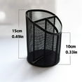 thumbnail image 6 of Fdelink Office Cabinet Clearance! Penholder, Black Metal Wire Mesh Pencil Holder Desktop Organizer Storage Box with Devided 3 Compartments, 6 of 8
