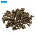 thumbnail image 3 of Unique Bargains Cord End Caps, 100Pcs 3x7mm Metal Spring Coil End Tips Crimp Terminators Caps Bronze Tone, 3 of 5