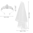 thumbnail image 2 of UPOUART Bridal Set with Rhinestone and Veil, Elegant Wedding Headband for Bride, Wedding Party Accessories, 2 of 8