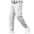 thumbnail image 2 of Njoeus Pants For Mans Track Pants For Men Men's Fashion Pockets Buttoned Casual Pants Casual Cropped Pants Mens Sweatpants On Clearance, 2 of 7