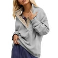 thumbnail image 4 of Ladies Tops And Blouses Sweatshirt for Women Oversized Casual Long Sleeve Button Neck Pullover Fashion Outfits Clothes Womens Tops, 4 of 6