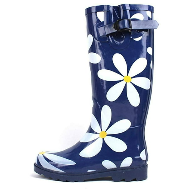 Shoes8teen - Shoes8teen Womens Buckle Rain Boots Daisy 11 - Walmart.com ...