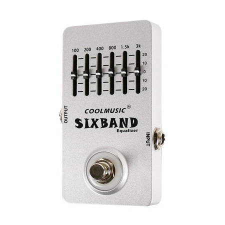 Electric Guitar Equalizer Effect Pedal 6-Band EQ Full Metal Shell True (Best Eq Pedal For Metal)