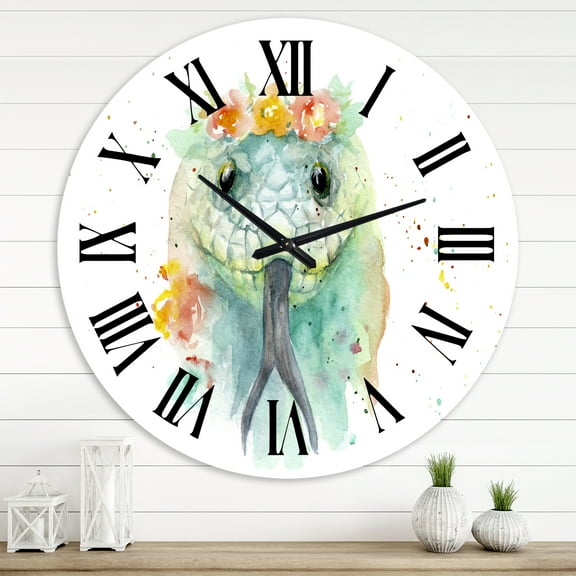 Designart 1 in Quartz Farmhouse Wall Clock