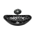 thumbnail image 5 of Novatto  Tartaruga Oval Glass Vessel Bathroom Sink Set, Brushed Nickel, 5 of 7