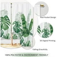 thumbnail image 4 of Tropical Leaves Kitchen Curtains Green Plant Summer Botanical Small Short Cafe Window Curtains Monstera Leaf Palm Tree Bathroom Window Drapes Treatment Tier Curtains 2 Panels (27.5x39 Inch), 4 of 6