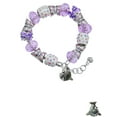 thumbnail image 2 of Delight Jewelry Resin Shark Purple Butterfly Bead Charm Bracelet, 7"+1" Extender, 2 of 5