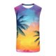 thumbnail image 5 of Camiseta sin mangas de cuello redondo para hombre, informal, a la moda, con estampado, sin mangas, deportiva, con cuello redondo, 5 of 5