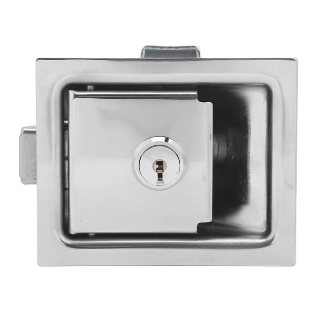 RV Paddle Entry Door Lock, 304 Stainless Steel Stainless Door Key Latch Handle Rust Resistance for Trailers